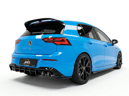 APEX - Diffusore posteriore doppia uscita per VW Golf MK8 R (2020-2024)