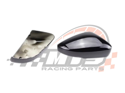 Coppia Calotte Specchio Retrovisore per VW Polo MK5 MK6 Nero lucido/Carbon look