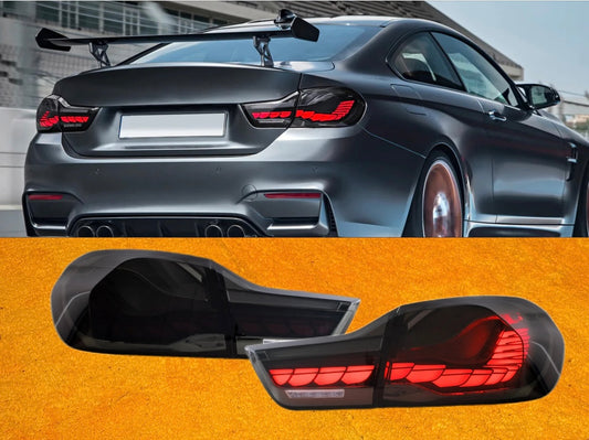 Coppia Fanali Posteriori Dinamici Full Led Fumè per Bmw 4 F32 M4 F82