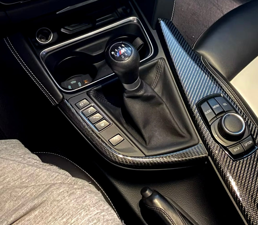 Copertura Console Centrale Real Carbon Fiber per Bmw 3 M3 4 M4