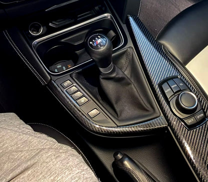 Copertura Console Centrale Real Carbon Fiber per Bmw 3 M3 4 M4