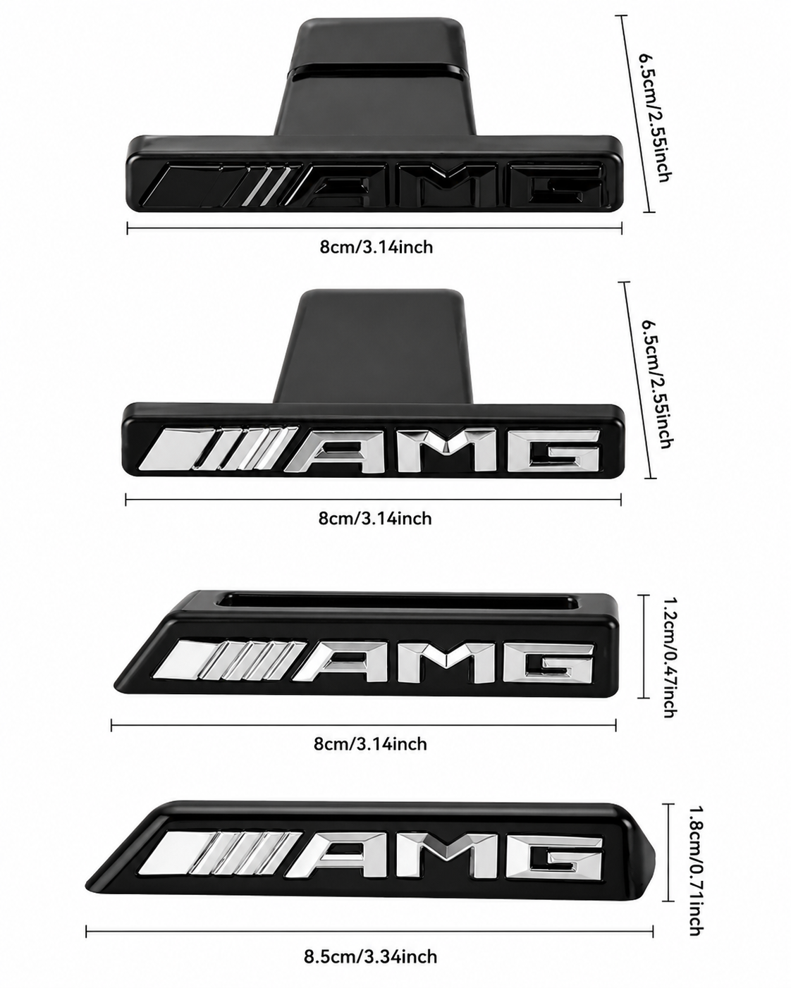 Badge anteriore AMG per Griglia panamericana Mercedes (vari colori)