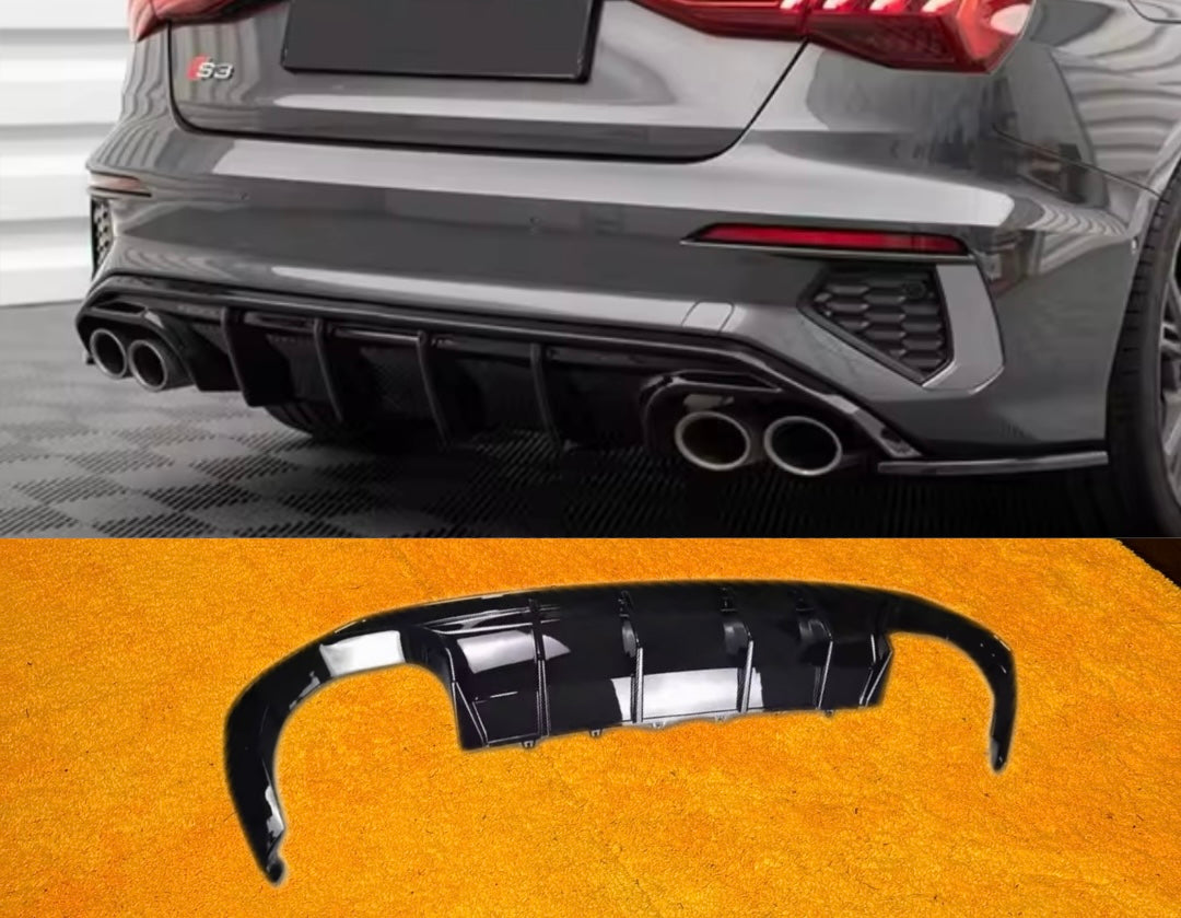 Diffusore Posteriore Doppia uscita per Audi A3 8Y Sedan (20-24)
