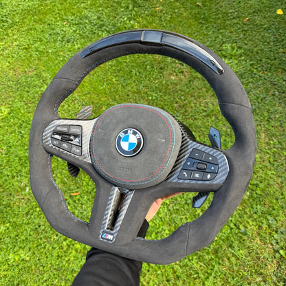 Volante Bmw Personalizzato con LED di cambiata per Bmw serie 1 F40 e serie G (configuralo)