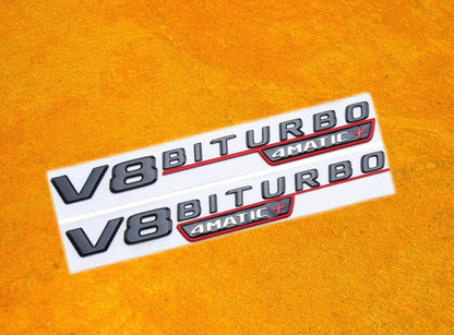 Badge Laterale V8 BITURBO 4matic per Mercedes Classe C W 204 W205 W206