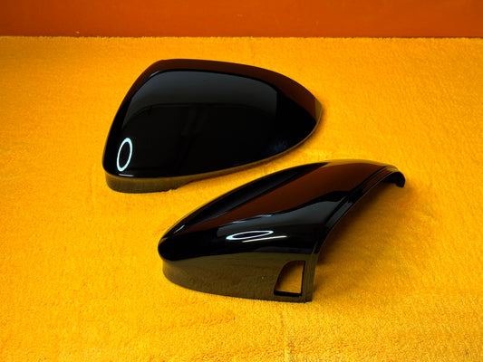 Coppia Calotte Specchio Retrovisore per VW Golf MK8 Nero lucido/Carbon look