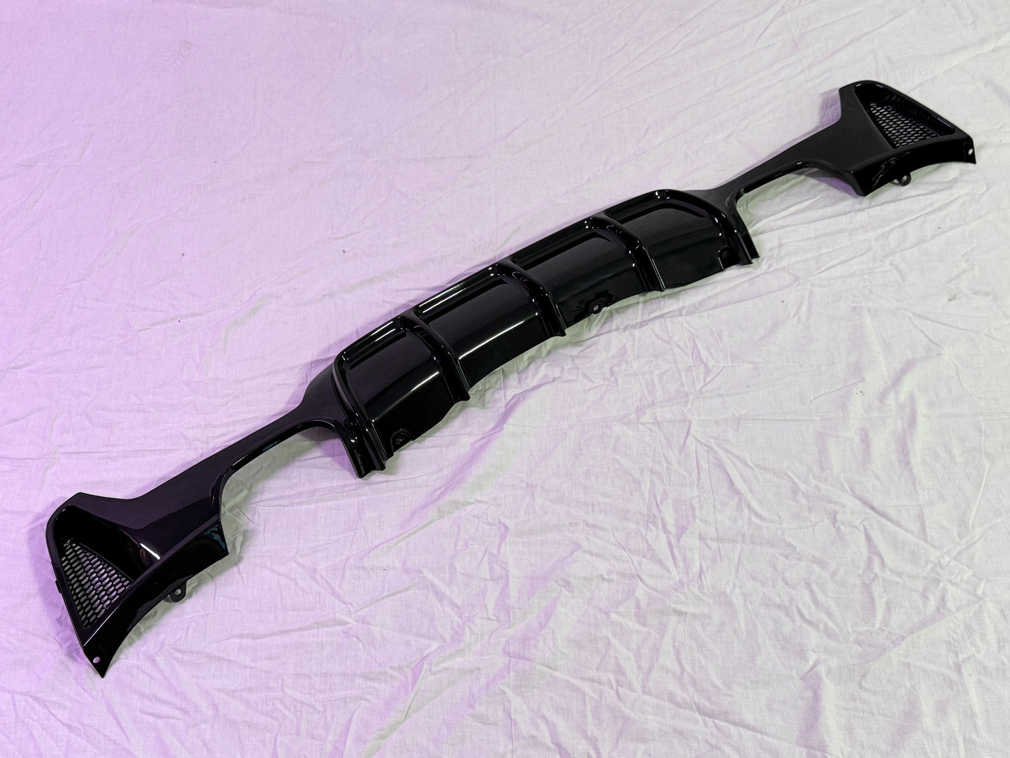 Diffusore Posteriore Stile M per Bmw Serie 4 F32 F33 F36 Carbon look/Nero lucido (13-20)