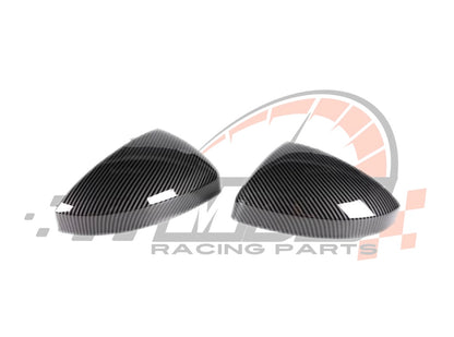 Coppia Calotte Specchio Retrovisore per Audi TT MK3 Nero Lucido/Carbon look (15-24)