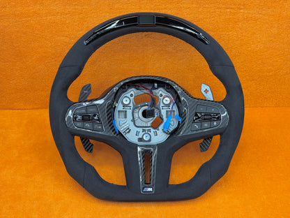 Volante Bmw Personalizzato con LED di cambiata per Bmw serie 1 F40 e serie G (configuralo)