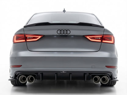 Spoiler Posteriore nero lucido per AUDI A3 S3 RS3 8V Sedan (13-20)