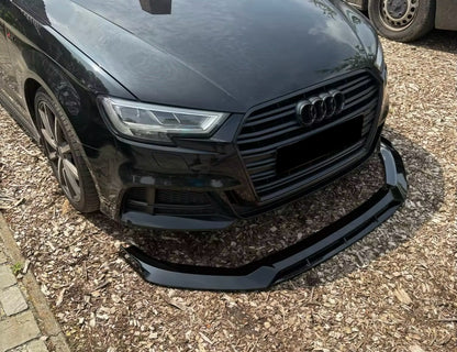 Lama Spoiler Paraurti Anteriore Per Audi A3 S3 S-line 8V (17-20)