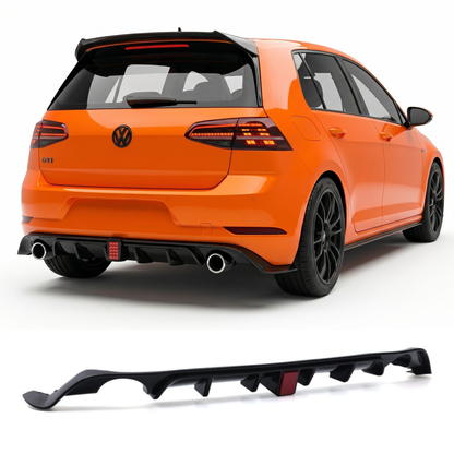 Diffusore Posteriore TCR Look con Stop a led per Volkswagen Golf MK7.5 GTI GTD R (17-20)