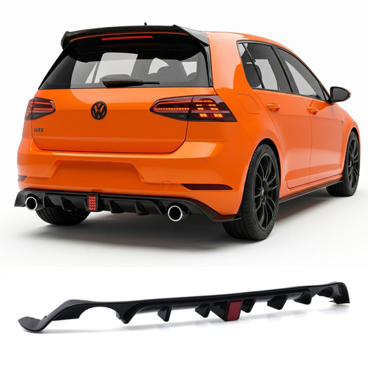 Diffusore Posteriore TCR Look con Stop a led per Volkswagen Golf MK7.5 GTI GTD R (17-20)