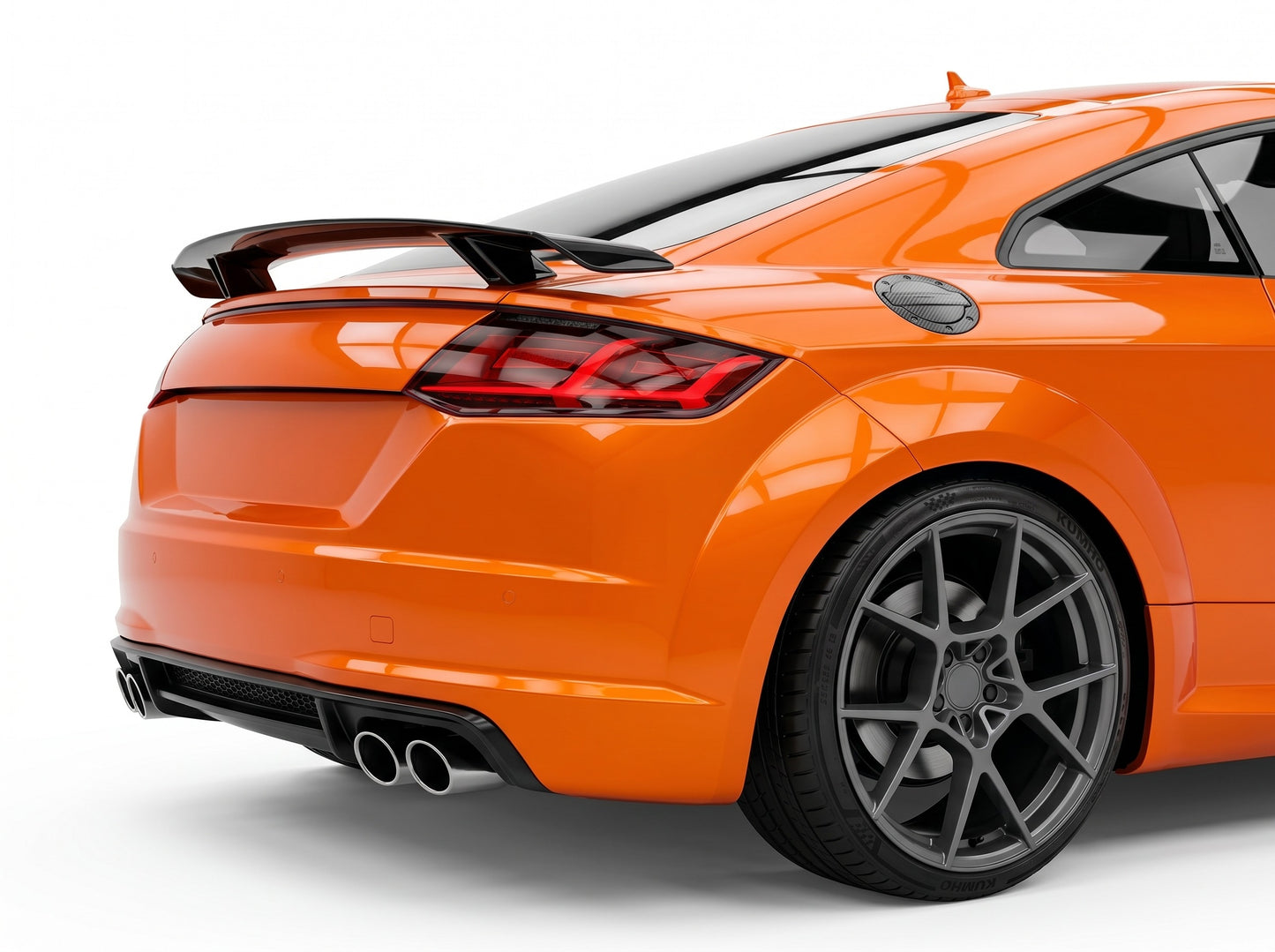 Spoiler posteriore nero lucido per Audi TT MK3 (15-23)