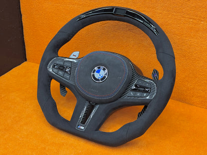 Volante Bmw Personalizzato con LED di cambiata per Bmw serie 1 F40 e serie G (configuralo)