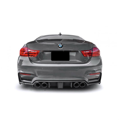 Diffusore Posteriore M Luce a led per Bmw M3 F80 M4 F82 F83 Carbon look/Nero lucido (14-20)
