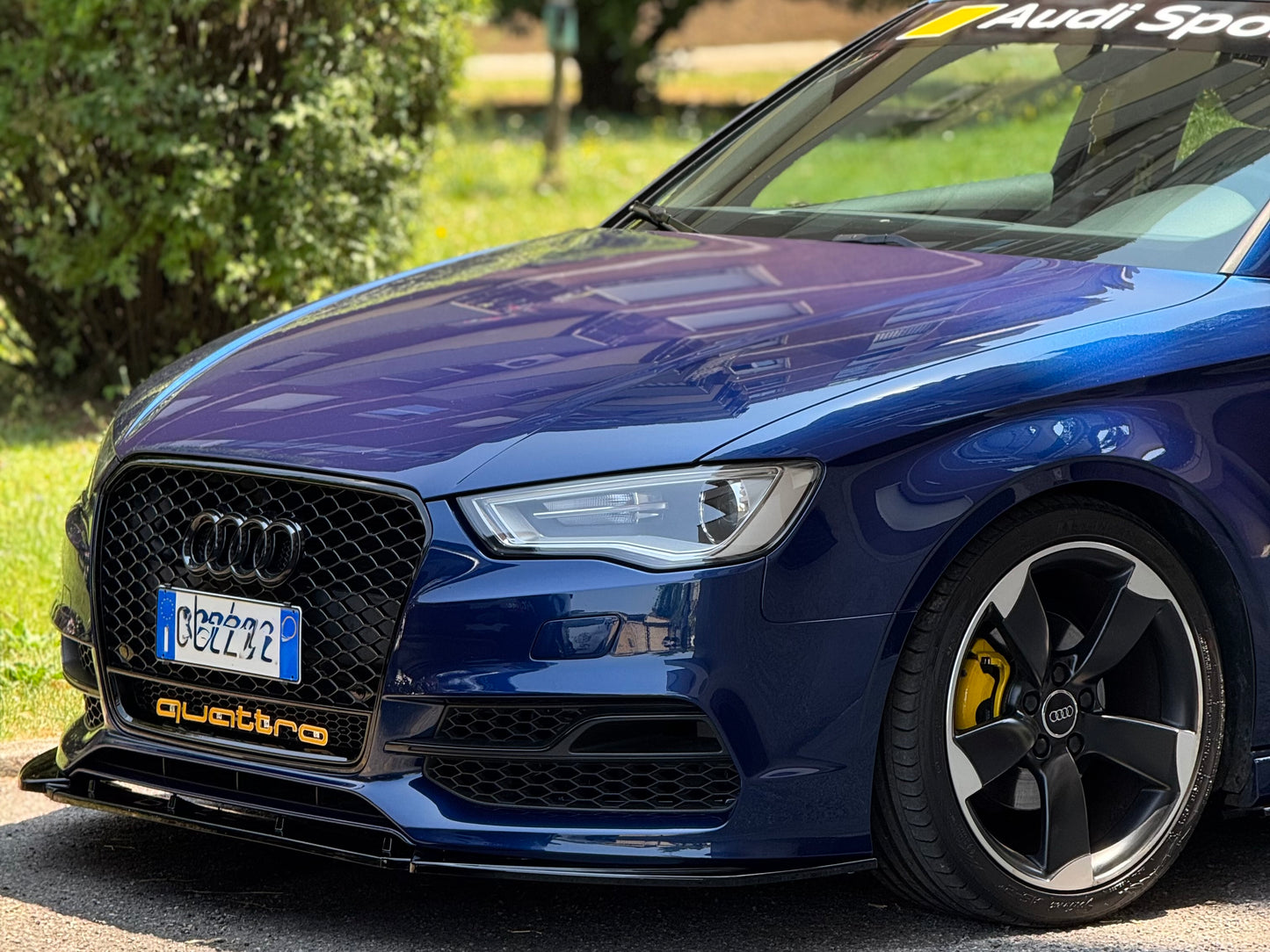Lama Spoiler Paraurti Anteriore Per Audi A3 S3 S-line 8V (13-16)