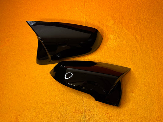 Coppia Calotte Specchio Retrovisore per BMW Serie 1 F40 Nero lucido/Carbon look