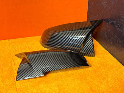 Coppia Calotte Specchio Retrovisore per BMW Serie 1 F40 Nero lucido/Carbon look