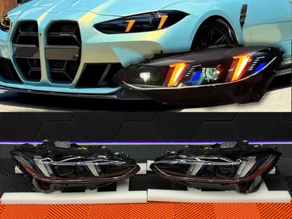 Coppia Fanali Anteriori DRL Full Led per Bmw G22 G82 G80 M3 M4