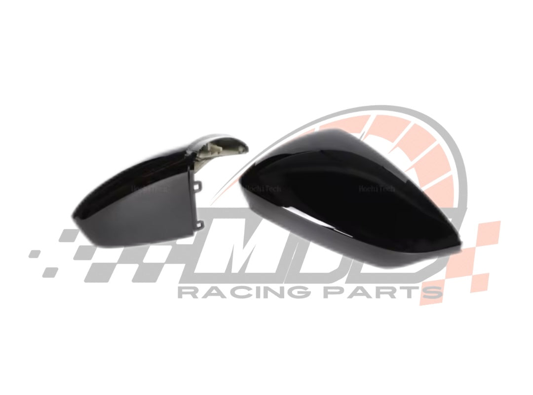 Coppia Calotte Specchio Retrovisore per Audi A3 8Y Nero Lucido/Carbon look