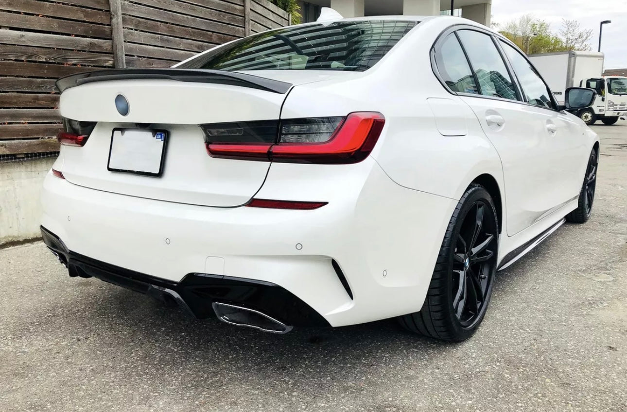Diffusore Posteriore Stile M per Bmw Serie 3 G20 G21 Carbon look/Nero lucido (19-21)