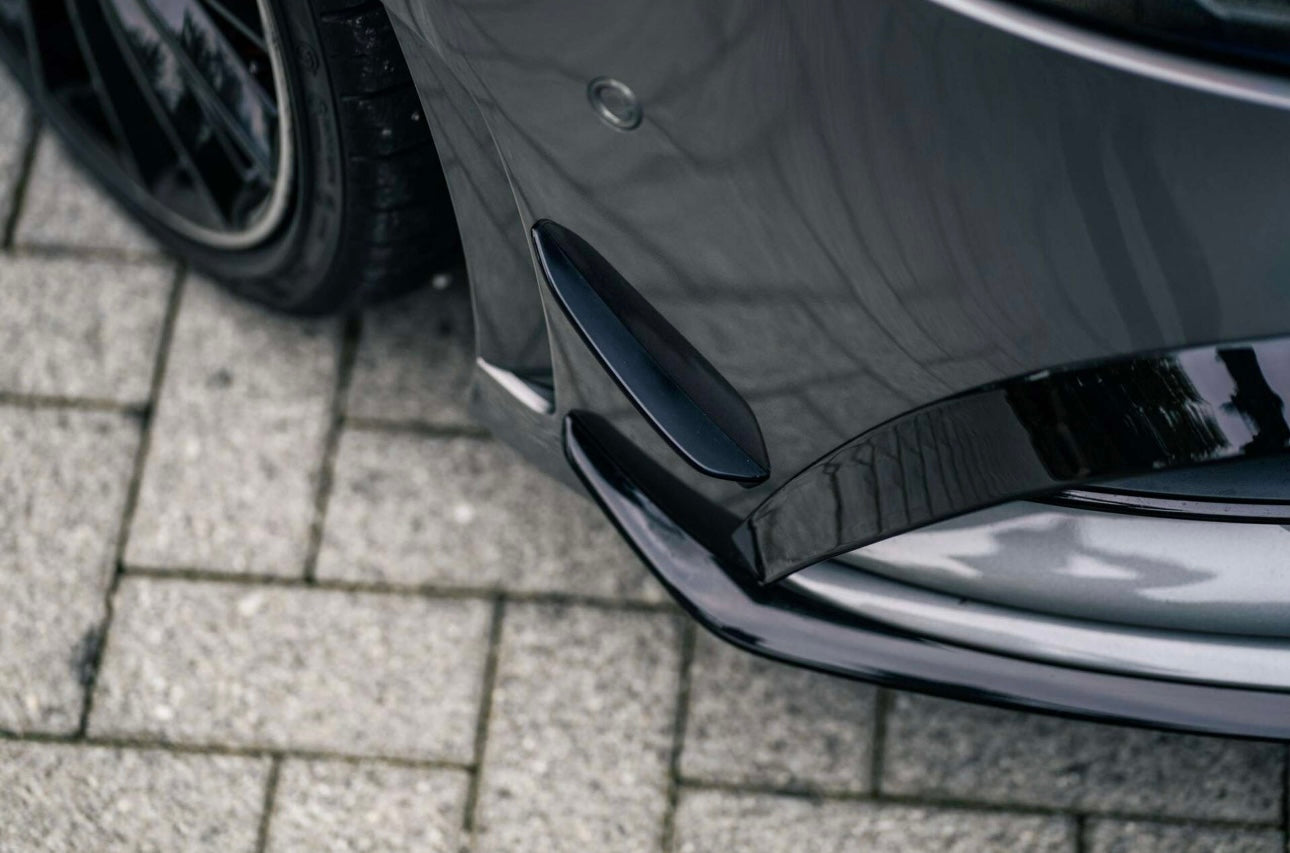 Front lip Paraurti Anteriore Per Mercedes Classe A AMG W177 Nero lucido (18-23)