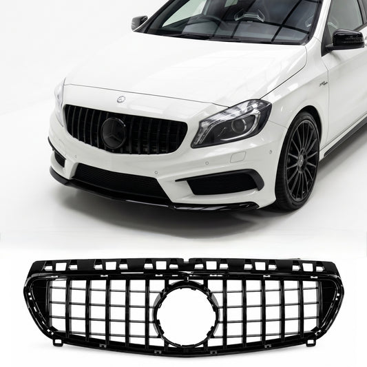 Griglia panamericana per Mercedes Classe A W176 Nero Lucido (prefacelift/facelift)