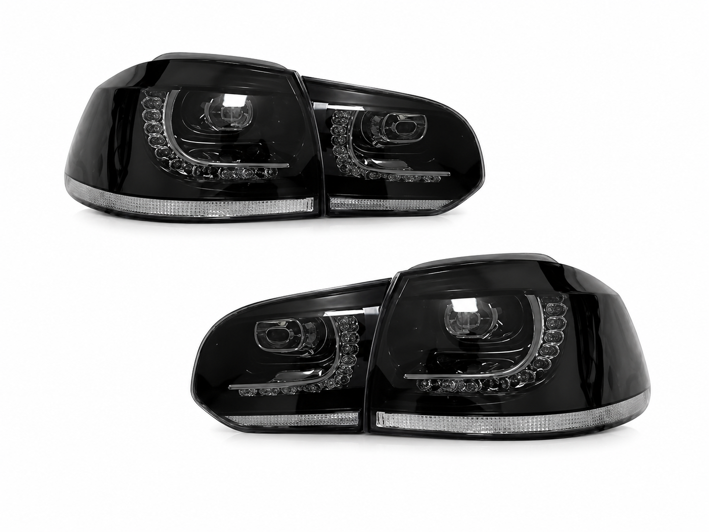 Coppia fanali posteriori dinamici Full Led fumè per Volkswagen Golf MK6 (2008-2013)