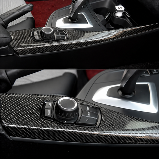Copertura console centrale Real Carbon Fiber per Bmw serie 1 2 F20 F21 F22