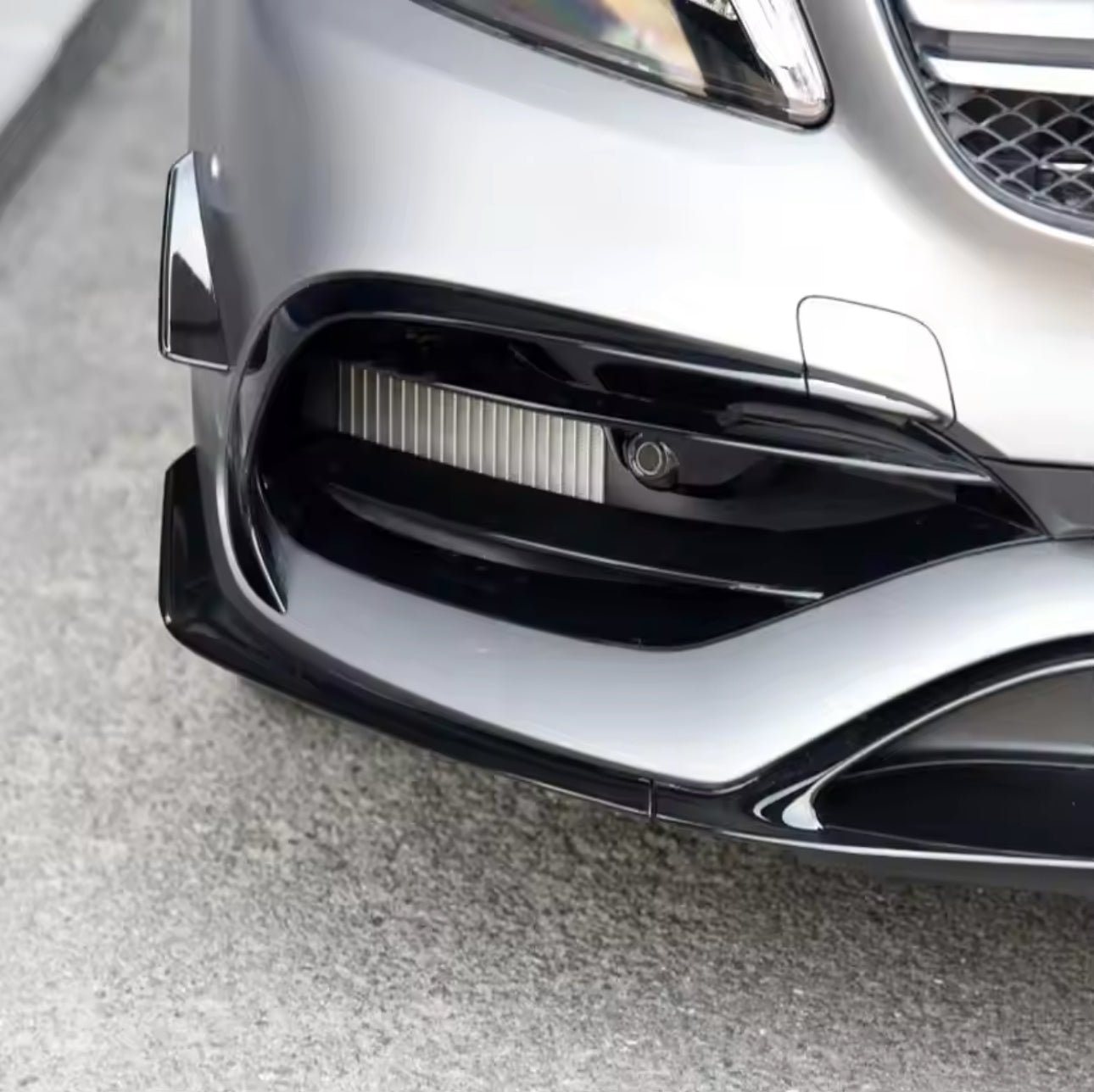 Front lip Paraurti Anteriore Per Mercedes Classe A W176 Nero lucido (15-18)