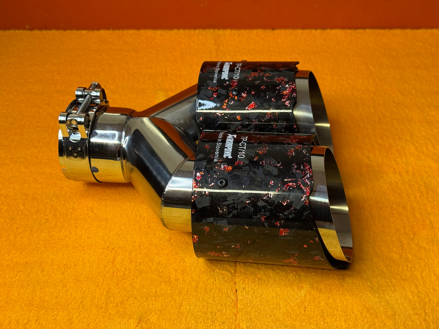 Terminale Doppio Scarico Auto Universale AK Forged Carbon