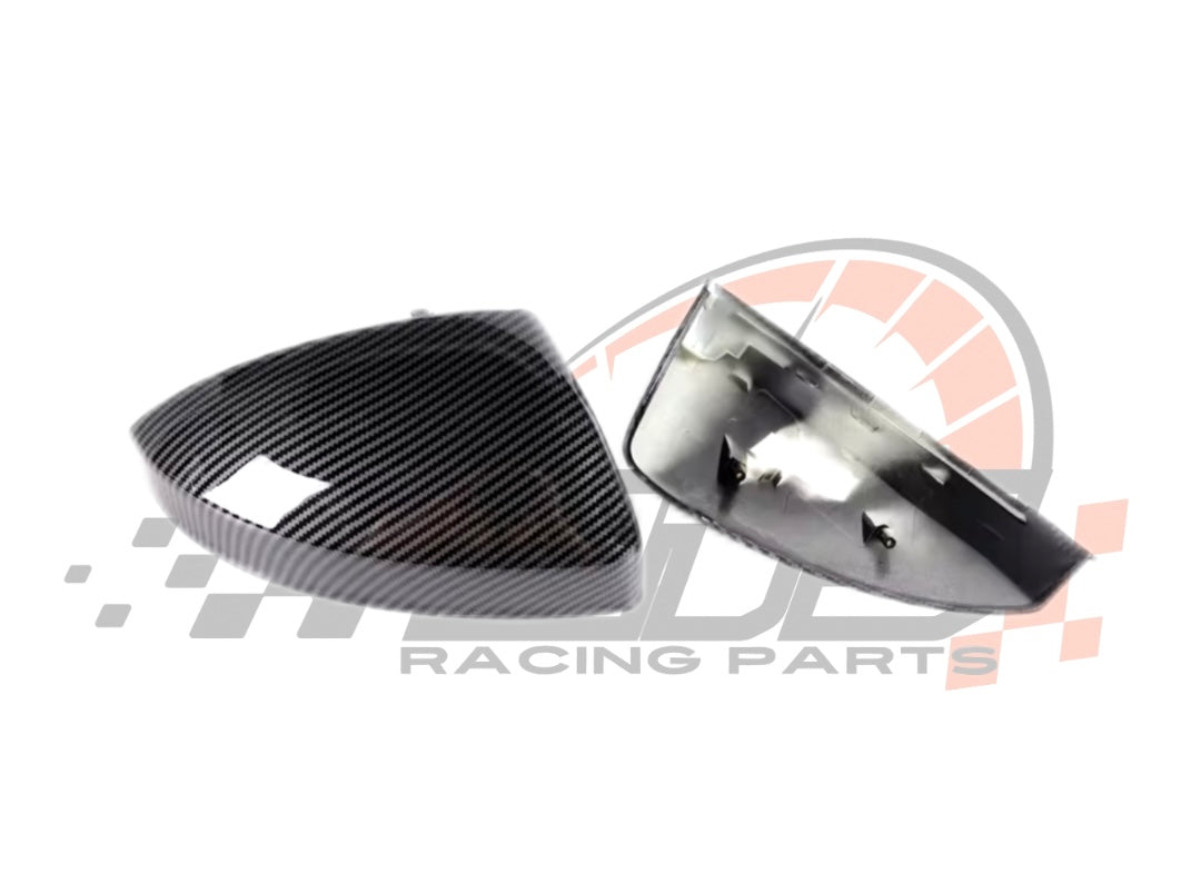 Coppia Calotte Specchio Retrovisore per Audi TT MK3 Nero Lucido/Carbon look (15-24)