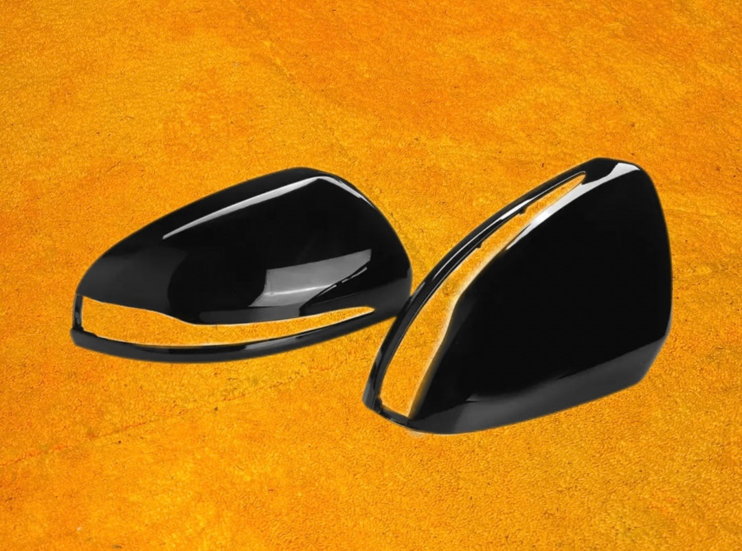 Coppia Calotte Specchio Retrovisore per Mercedes Classe C W205 Nero lucido/Carbon look (14-21)