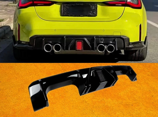 Diffusore Posteriore M Performance Sto a led per Bmw M3 G80 M4 G82 Nero lucido (21-24)