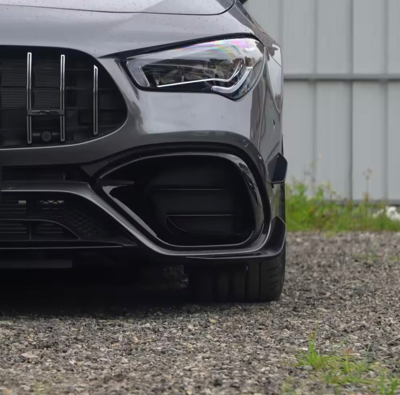 Front lip Paraurti Anteriore Per Mercedes Classe CLA C118 CLA35/45 Nero lucido(19-24)