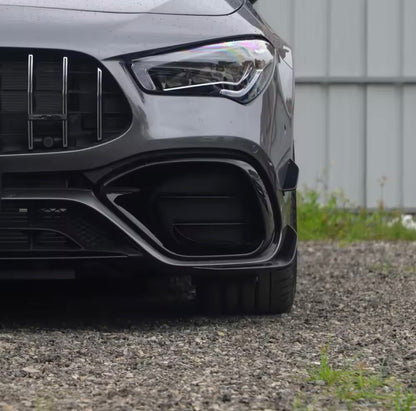 Front lip Paraurti Anteriore Per Mercedes Classe CLA C118 CLA35/45 Nero lucido(19-24)