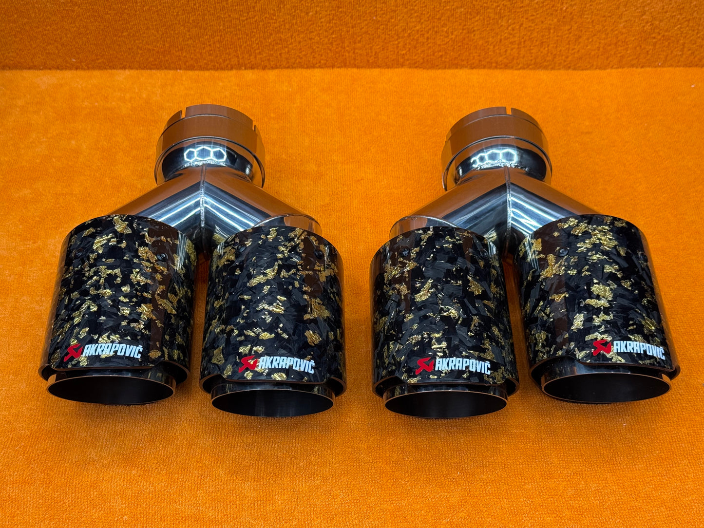 Terminale Doppio Scarico Auto Universale AK Forged Carbon