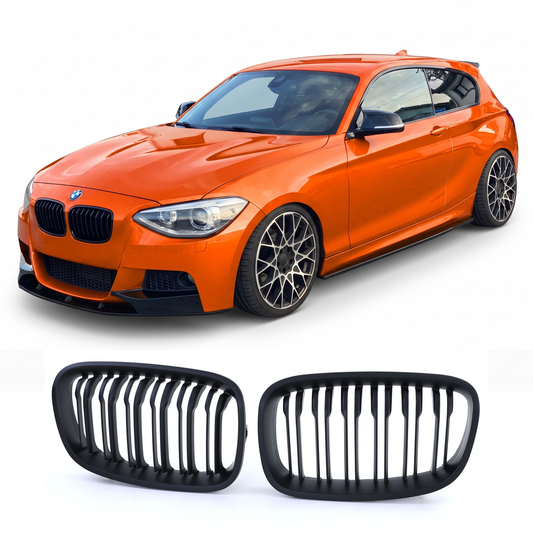 Griglia anteriore per BMW Serie 1 F20 F21 Nero Lucido (2011-2014)