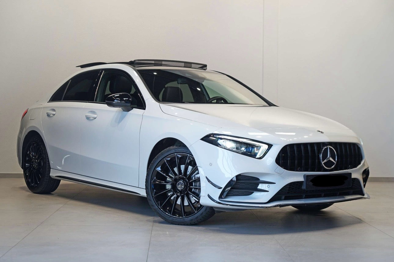Front lip Paraurti Anteriore Per Mercedes Classe A W177 Nero lucido (18-23)