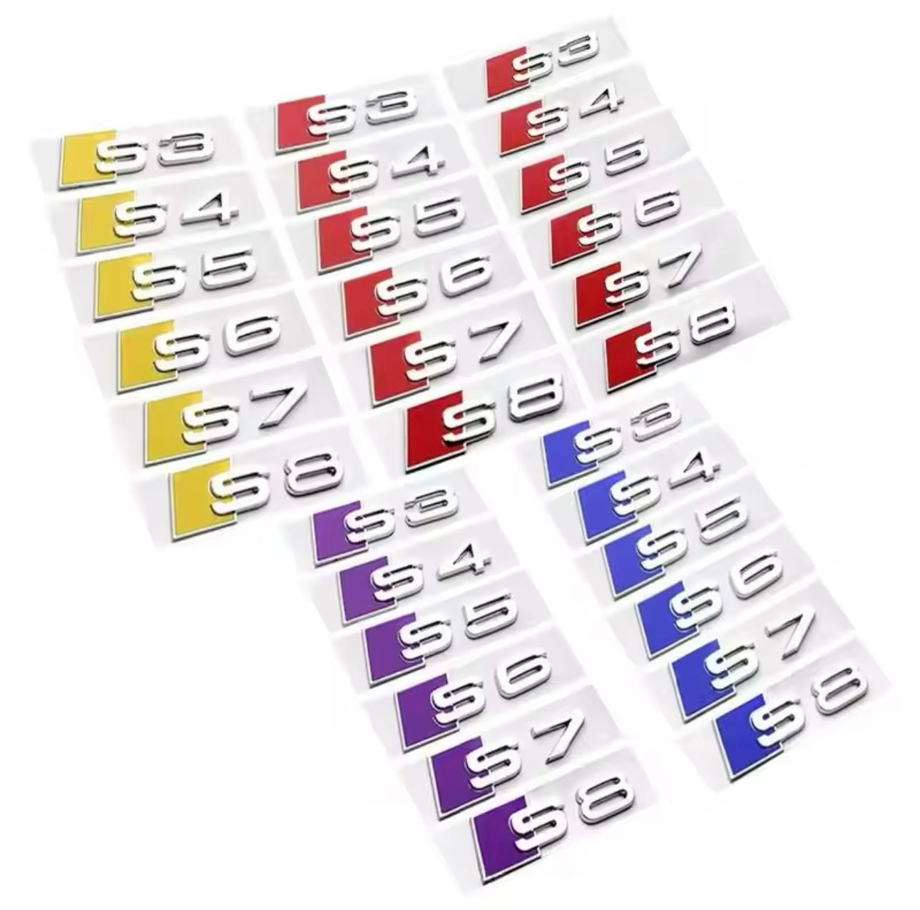 Badge Posteriore S per Modelli Audi (vari colori)