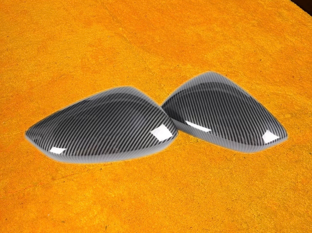 Coppia Calotte Specchio Retrovisore per Audi A3 8Y Nero Lucido/Carbon look