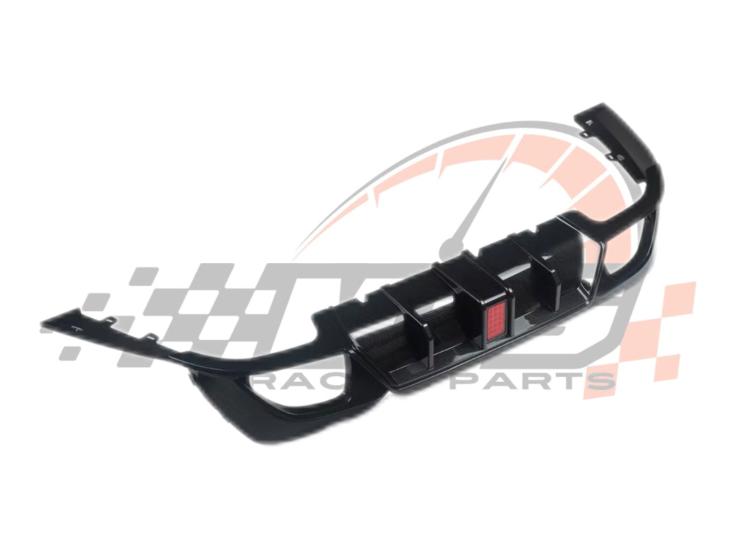 Diffusore Posteriore Stile M Stop a Led per Bmw Serie 3 G20 G21 Carbon look/Nero lucido (19-21)