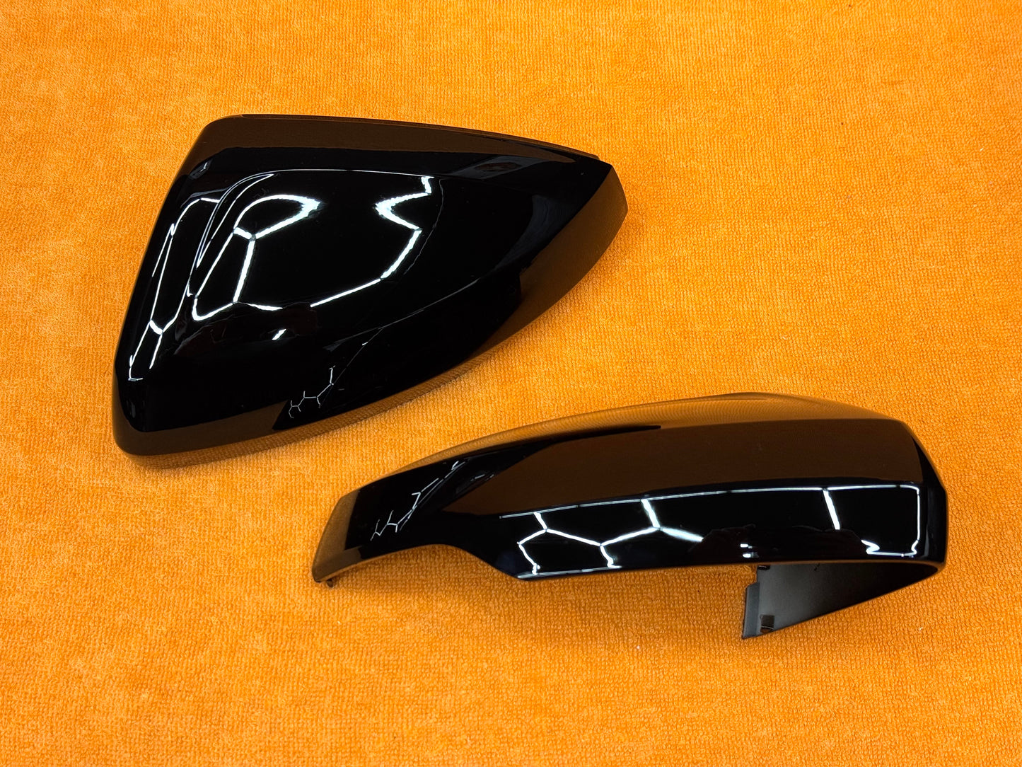 Coppia Calotte Specchio Retrovisore per VW Scirocco MK3 MK4 Nero lucido/Carbon look