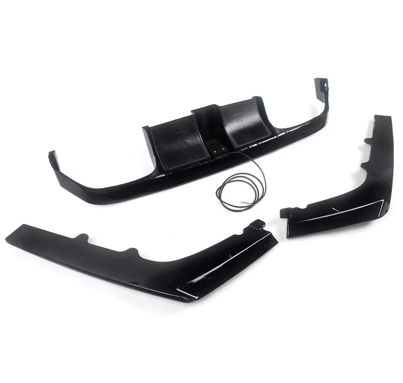 Diffusore Posteriore M Luce a led per Bmw M3 F80 M4 F82 F83 Carbon look/Nero lucido (14-20)