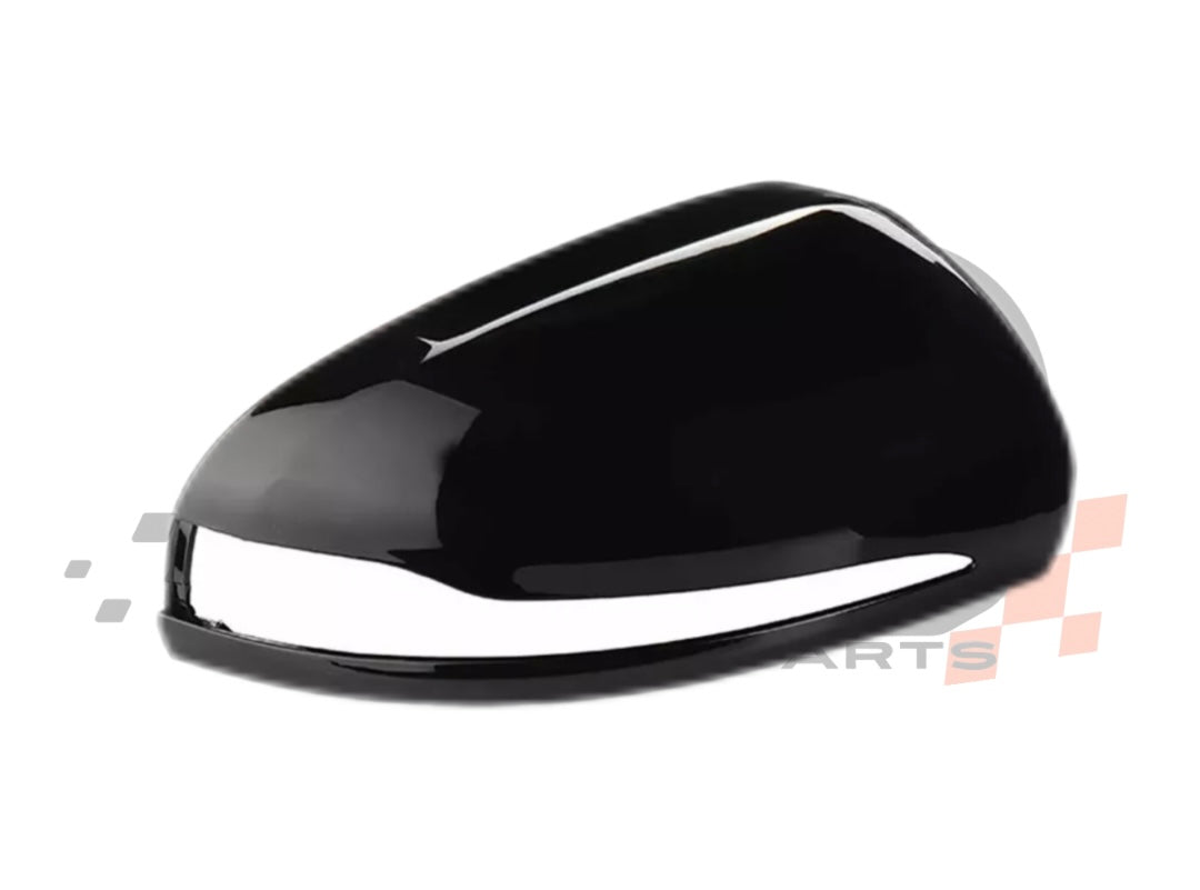 Coppia Calotte Specchio Retrovisore per Mercedes Classe C W205 Nero lucido/Carbon look (14-21)