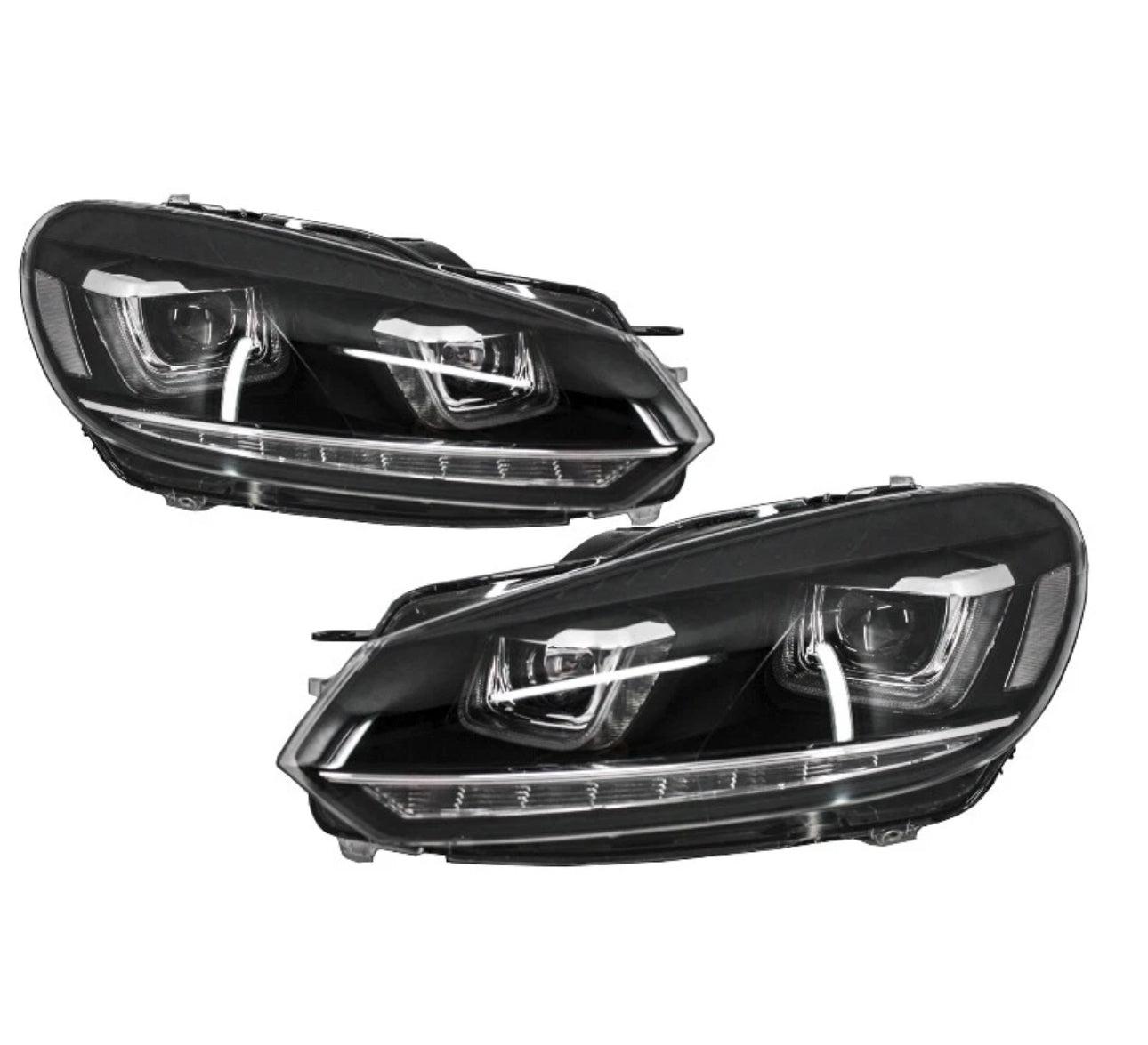 Coppia Fanali Anteriori Dinamici Full Led Fumè per Golf MK6