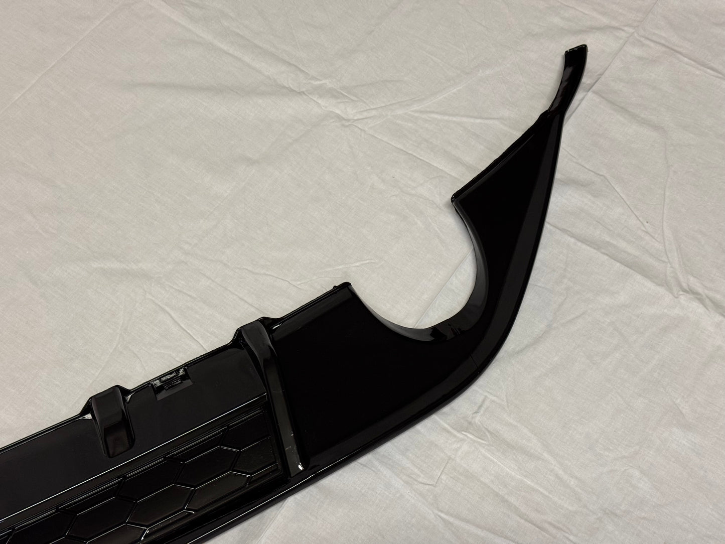 Diffusore Posteriore GTI Look Doppia uscita per VW Golf MK7 Nero lucido(13-16)
