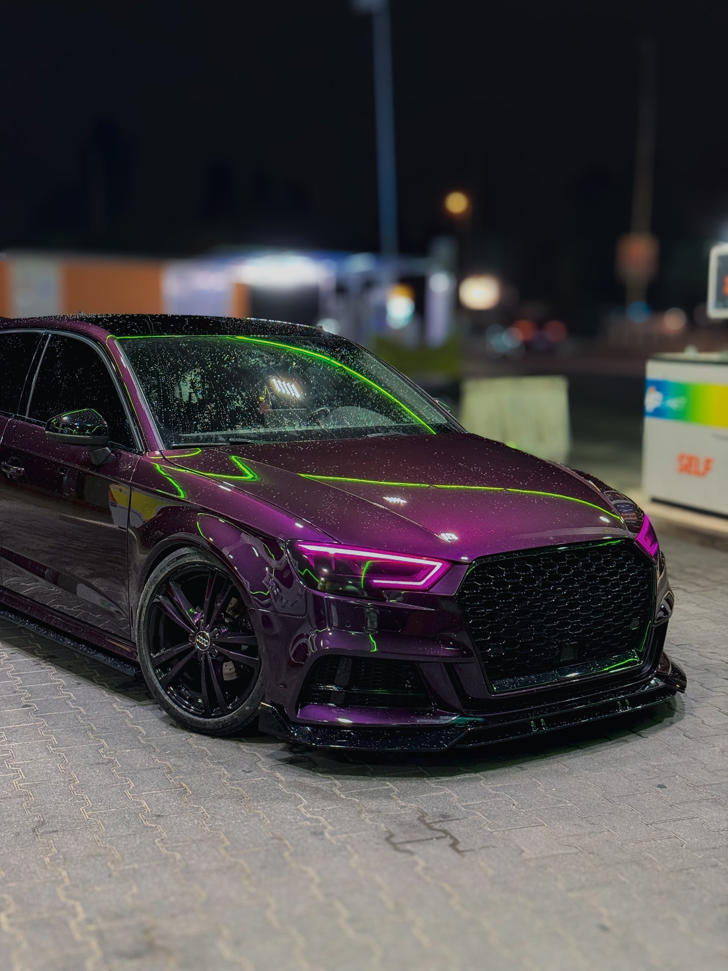 Lama Spoiler Paraurti Anteriore Per Audi A3 S3 S-line 8V (17-20)