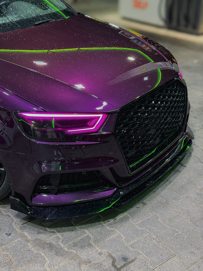 Lama Spoiler Paraurti Anteriore Per Audi A3 S3 S-line 8V (17-20)
